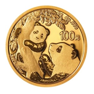 [保証書・カプセル付き] 2021年 (新品) 中国「パンダ」純金 8グラム 金貨