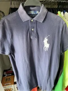 POLO RALPH LAUREN カスタムスリムフィット ネイビー ポロシャツ