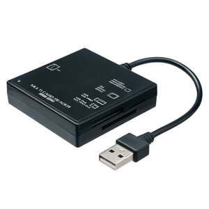 USB2.0対応 SDカードリーダー SANWA SUPPLY ブラック コンパクト Win Mac SD microSD ADR-ML23BKN