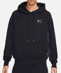 新品 送料込 NIKE NSW AIR FT PULLOVER LS HOODIE Mサイズ 黒/灰 ナイキ エア フレンチテリー プルオーバー フーディ パーカー 厚手