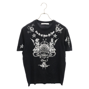 GIVENCHY ジバンシィ 17SS セクシータトゥー スカルプリント半袖Tシャツ カットソー ブラック 17S 7349 651