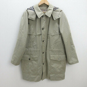 s■日本製■アクアスキュータム/Aquascutum ライナー入り 中綿コート JKT【M】ベージュ/MENS/157【中古】