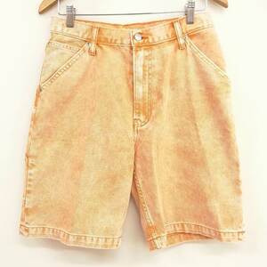 カルバンクライン CALVIN KLEIN 美品 Wide Leg Carpenter Denim Shorts ショーツパンツ ペインター デニム ショート パンツ ジーンズ オレ