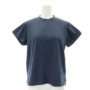 スリードッツ three dots Sanded jersey mini tee Tシャツ 半袖 プルオーバー S 紺 ネイビー /SY ■OS レディース