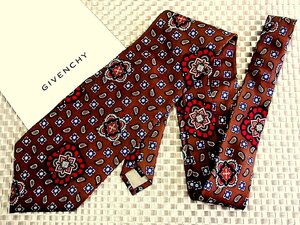 ♪29666C♪良品【ペイズリー 花 柄】ジバンシイ【GIVENCHY】ネクタイ