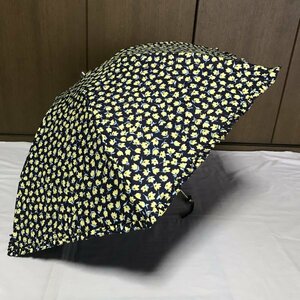 《新品》ケイト・スペード・Kate Spade／ 軽量晴雨兼用傘・折傘 折りたたみ傘【花柄・紺ネイビー】一級遮光・UV・遮熱効果（クワトロガード