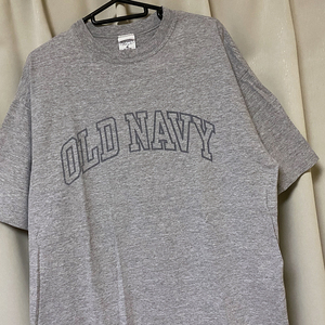 レア 90s USA製 ビンテージ GAP ギャップ 初期タグ OLD NAVY オールドネイビー ロゴ Tシャツ グレー L 中抜きロゴ アメリカ製 チャンピオン