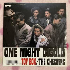 【7inch】1988年◆即決◆中古■【THE CHECKERS チェッカーズ / ONE NIGHT GIGOLO / TOY BOX】和モノ 7インチ EP■藤井フミヤ とんねるず