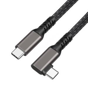 Sisyphy USB TYPE C ケーブル「 L字 1m ナイロン USB 3.2 Gen 2x2 20Gbpsデータ転送 4K 60Hz 映像出力 PD対応100W急速充電」対応 iPhone