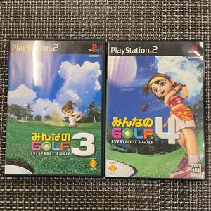 ゲーム PlayStation2 みんなのGOLF 3、4 2枚！