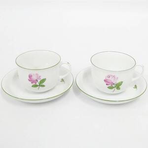 アウガルテン AUGARTEN ウインナーローズ 5089 ティーカップ&ソーサー 茶器 洋食器 Kキ66