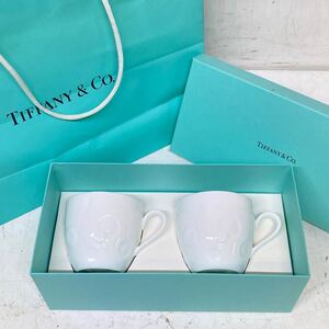 R♪ TIFFANY&Co. ペアマグカップ ムーンズマグ テラスマグ ティーカップ 未使用保管品 箱付 食器 コップ