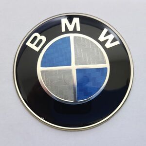 BMW エンブレム 45mm 用 カーボン ブルー ホワイト ステアリング ハンドル 新品未使用 送料無料