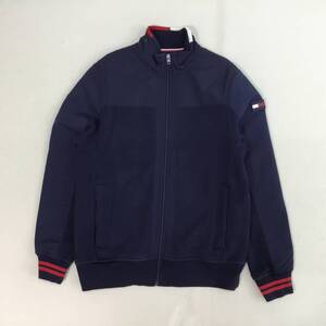 ■ TOMMY HILFIGER トミーヒルフィガー ブルゾン ネイビー サイズ M メンズ ジップアップ 上着 ロゴ アウター 0.68kg