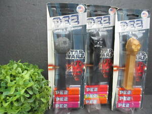 ☆1000スタ☆【激レア・未開封・箱入】STAR WARS PEZ スターウォーズ ペッツ キャンディー＆ディスペンサー アメリカ限定品 ３個セット