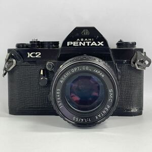 【5K162】1円スタート ASAHI PENTAX K2 アサヒ ペンタックス レンズ SMC PENTAX 1:1.4 50 一眼レフ フィルムカメラ ブラックボディ