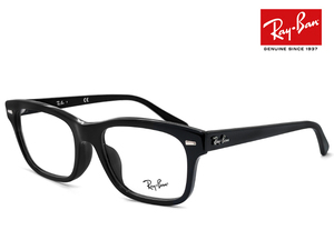 新品 Lサイズ 大きい Ray-Ban 眼鏡 rx5383f-2000 レイバン メガネ メンズ rb5383f ウェリントン 黒縁 Mr Burbank