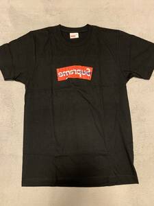 M 送料込み 新品正規品 17ss Supreme × COMME des GARCONS SHIRT Box Logo Tee black 黒　Tシャツ 