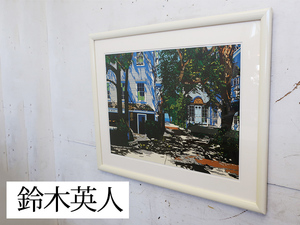 ■P931■美品■鈴木英人/EIZIN SUZUKI■PROVINCETOWN HOUSES/プロビンスタウン ハウス■アートポスター■海の近くの街角/道路/建物■海