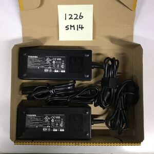 （1226SM14）送料無料/中古/TOSHIBA 東芝 トウシバ/PA3290U-3ACA(ADP-120ZB AB)/19V/6.32A/純正 ACアダプタ 2個セット