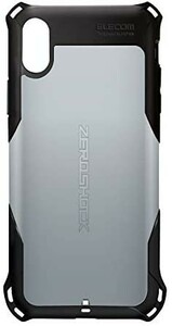 エレコム iPhone XR ケース 衝撃吸収 ZEROSHOCK スタンダード 【落下時の衝撃から本体を守る】 シルバー PM-