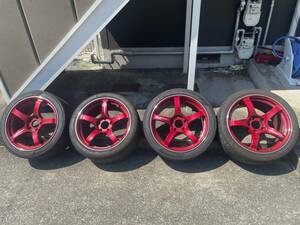 ADVAN RACING アドバンレーシングＴＣ-4　18インチ　9.5Ｊ＋４５　ＰＣＤ120　タイヤホールセット　ＦＫ8　ＦＬ5シビックタイプＲ