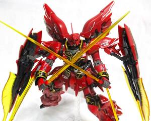 ROBOT魂 MSN-06S シナンジュ R-Number 079 2体 自作リアルマーキング RX-0 ユニコーンガンダム (デストロイモード) フルアクションver. 