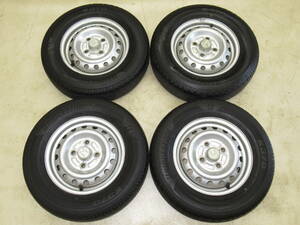 ホンダ HA6・HA7 アクティ・トラック純正スチール 3.5J-12 off+40 pcd100/4H BS K370 145/80R12 80/78N LT タイヤ付き4本セット 軽トラ