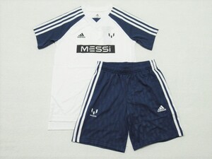 adidas MESSI Tシャツ ハーフパンツ セットアップ 白 青 150 アディダス キッズ メッシ サッカー ジャージ 上下セット FL2751