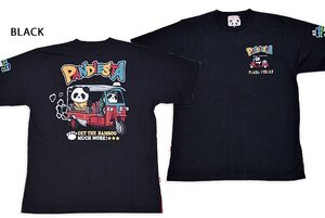 トゥクトゥク半袖Tシャツ◆PANDIESTA JAPAN ブラックXXLサイズ 554851 パンディエスタジャパン パンダ 刺繍 ユニセックス