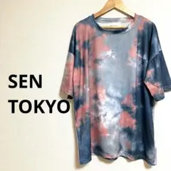 セントーキョー タイダイ柄 Tシャツ M グレー ブルー ピンク ストリート