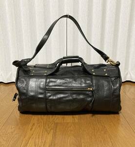 [Langlitz Leathers] TRAVEL BAG REGULAR バイカートラベルバッグ レザーボストンバッグ LLジップ レギュラー ブラック ラングリッツレザー