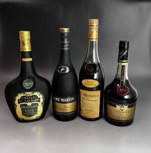 未開封◆古酒【ブランデー4本セット】CHATEAU DELAUBADE/レミーマルタン/ヘネシー/GRAND EMPEREUR/VSOP/XO 