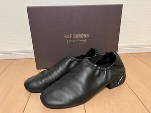 ラフシモンズ RAF SIMONS ソラリス レザー シューズ スニーカー ローカット ヒール SOLARIS-1 LOW ランナー 41 約26cm 黒