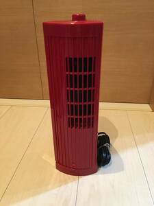 ☆ビズライフ☆タワーファン☆DESK TOWER FAN TF-1309 RE☆赤レッド☆動作品☆首振り☆風量３段階☆ミニ扇風機/スリム扇風機/卓上扇風機☆