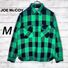 『JOE McCOY』　ネルシャツ　バッファロー　人気　希少　緑× 黒　【M】