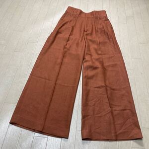 4040☆ UNITED ARROWS GREEN LABEL RELAXING ボトムス ガウチョパンツ ワイドパンツ レディース 38 テラコッタ