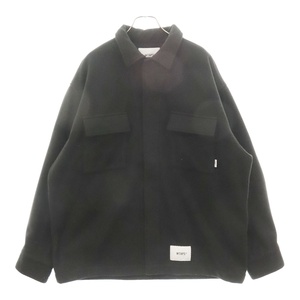 WTAPS ダブルタップス 24AW OBJ LS POLY FLEECE ボタンスナップ フリースシャツジャケット ブラック 242TQDT-SHM05