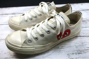 ★【S送900円】1826　converse×PLAY COMME des GARCONS　コンバース×コムデギャルソン　1CK711　ローカットスニーカー　白×ハート　25㎝