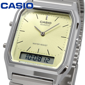 CASIO 腕時計 チープカシオ チプカシ アナデジ ヴィンテージシリーズ デュアルタイム ライムイエロー AQ-230A-9AMQY [並行輸入品]