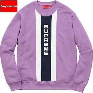 新品 タグ シュプリーム Supreme Vertical Panel logo Crewneck クルーネック 切替 加工 スウェット box logo L ノースフェイス カナダ製