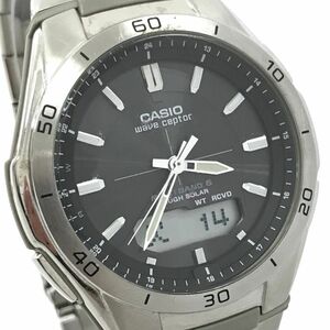 CASIO カシオ WAVECEPTOR ウェーブセプター MULTIBAND6 腕時計 WVA-M640D-1A 電波ソーラー アナデジ ラウンド ブラック 箱付 動作確認済み