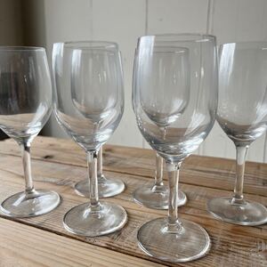 6個セット 石塚硝子 H・AXベーシックシステム260 L-6793 wine glass 容量265ml ワイングラス 未使用 保管品 検: アデリア 日本製 業務用