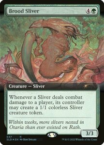 MTG ■緑/英語版■ 《繁殖スリヴァー/Brood Sliver》★FOIL★Secret Lair SLD