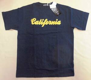 ＣＡＬＩＦＯＲＮＩＡＴ－ＳＨＩＲＴＳ×ＳＭＩＬＥＹＦＡＣＥスマイルデザインチェーン刺繍TシャツネイビーM