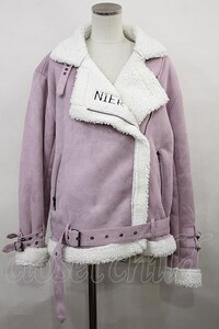 NieR Clothing / 防寒2WAYボアムートンコート くすみピンク H-24-06-20-034-PU-CO-KB-ZH