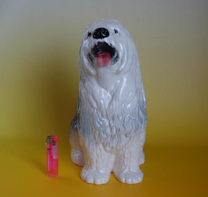 陶器市x BESWICK ベズウィック オールドイングリッシュシープドッグ　ビアデットコリー 犬 置物 フィギュリン　 英国製 超大型　３０ｃｍ