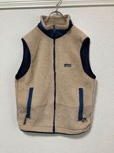 90s patagonia パタゴニア レトロX ベスト 初期 フリース PEF ナチュラルカラー サイズM☆80s シンチラ スナップt グリセード ビンテージ 