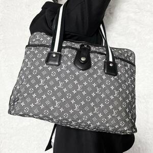 極美品 A4可 LOUIS VUITTON ルイヴィトン M92495 モノグラムミニ カバ マリーケイト トートバッグ ショルダー メンズ ノワール ブラック系