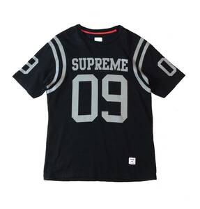 Supreme シュプリーム Football Top 09SS フットボールTシャツ ナンバリング 09 ブラック/グレー M